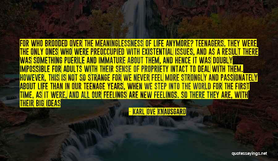 Life For Teenagers Quotes By Karl Ove Knausgard Life For Teenagers Quotes By Karl Ove Knausgard