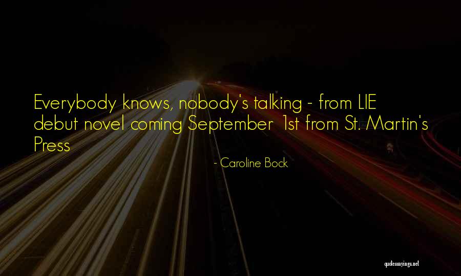 Life From Novels Quotes By Caroline Bock