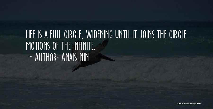 Life Full Circle Quotes By Anais Nin