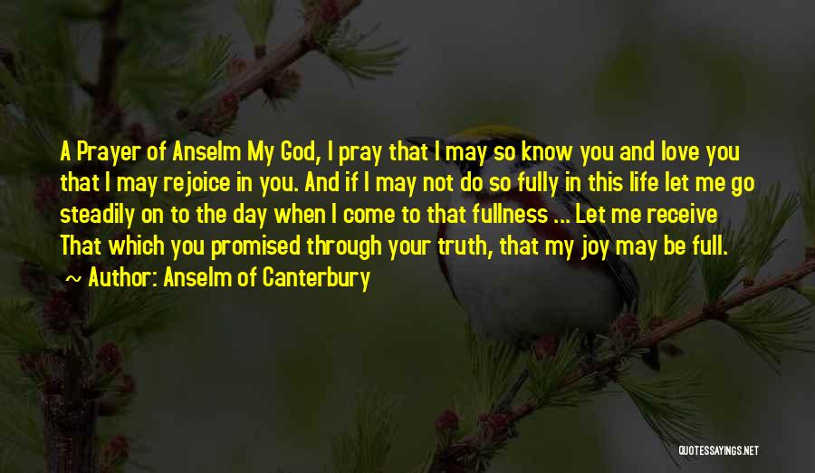 Life Full Joy Quotes By Anselm Of Canterbury