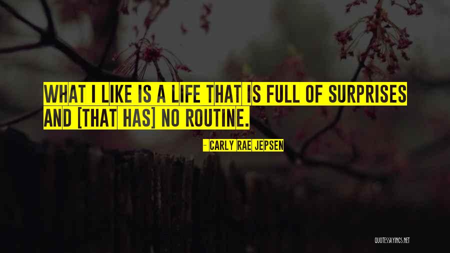 Life Full Of Surprises Quotes By Carly Rae Jepsen