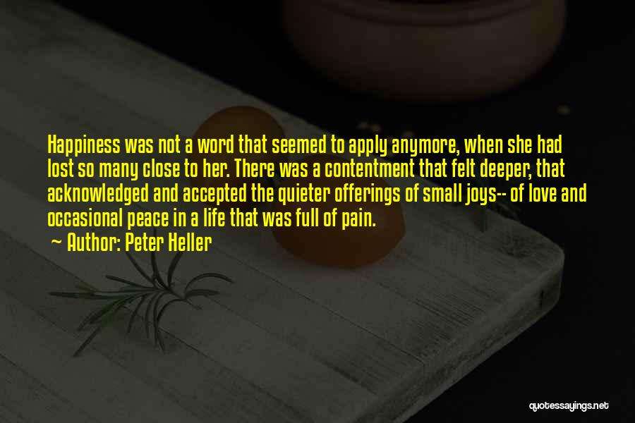 Life Full Pain Quotes By Peter Heller