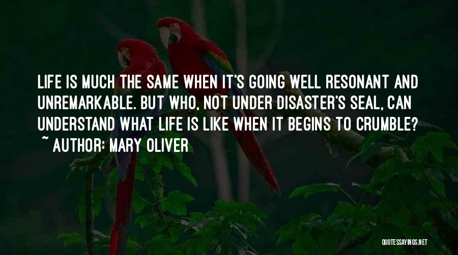 Life Going Well Quotes By Mary Oliver
