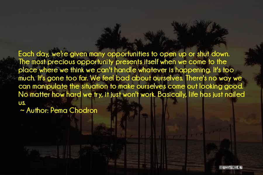 Life Gone Bad Quotes By Pema Chodron