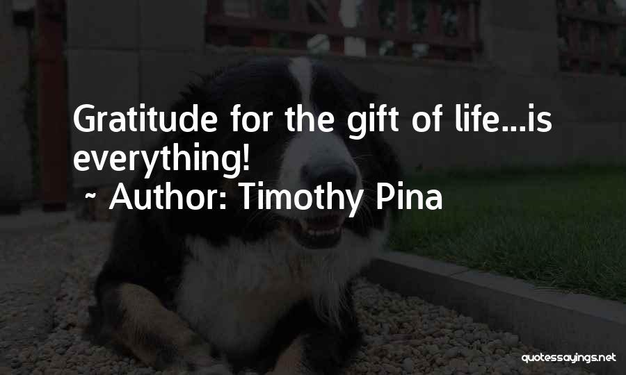 Life Gratitude Quotes By Timothy Pina