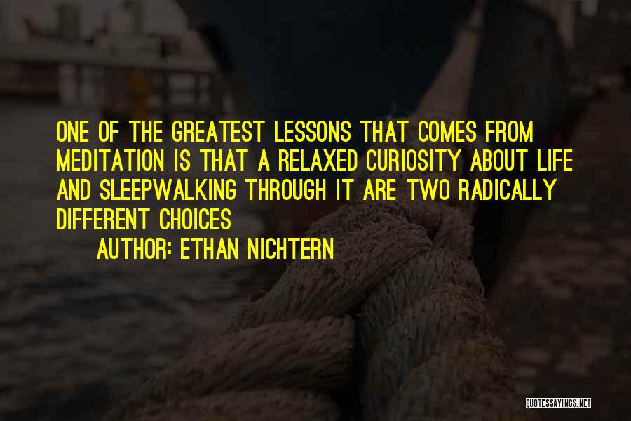 Life Greatest Lessons Quotes By Ethan Nichtern