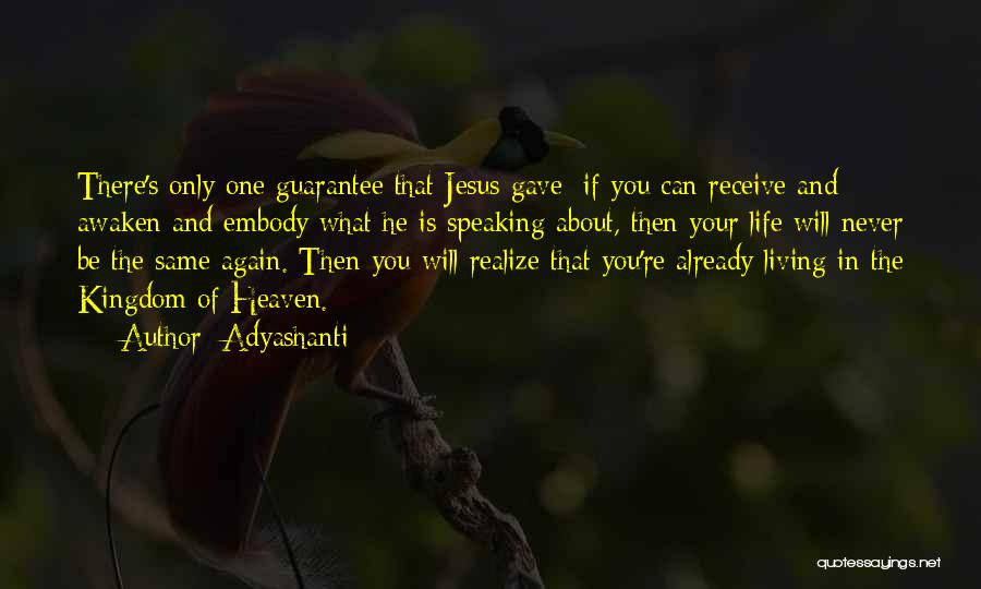 Life Guarantee Quotes By Adyashanti