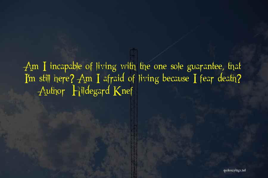 Life Having No Guarantees Quotes By Hildegard Knef
