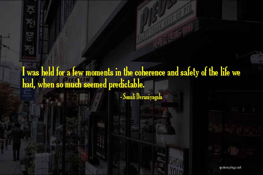 Life In Predictable Quotes By Sonali Deraniyagala Life In Predictable Quotes By Sonali Deraniyagala