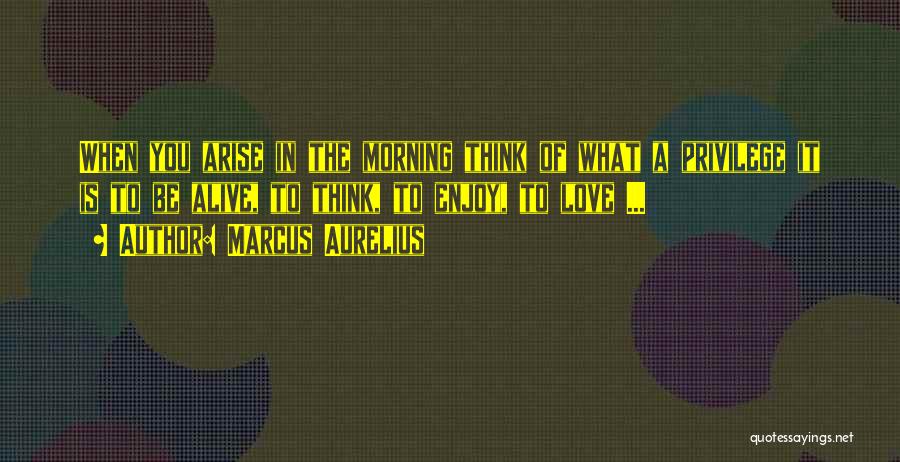 Life In The Morning Quotes By Marcus Aurelius
