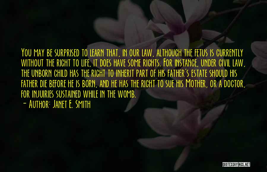 Life In The Womb Quotes By Janet E. Smith
