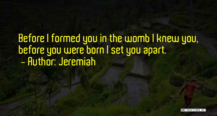 Life In The Womb Quotes By Jeremiah