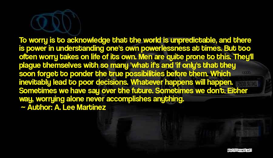 Life In This World Quotes By A. Lee Martinez