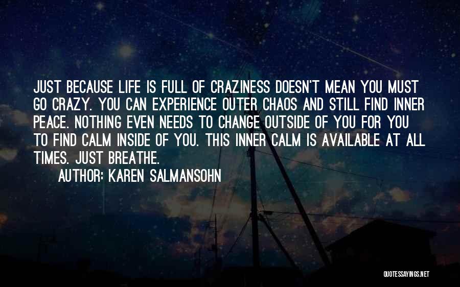 Life Inspirational Change Quotes By Karen Salmansohn