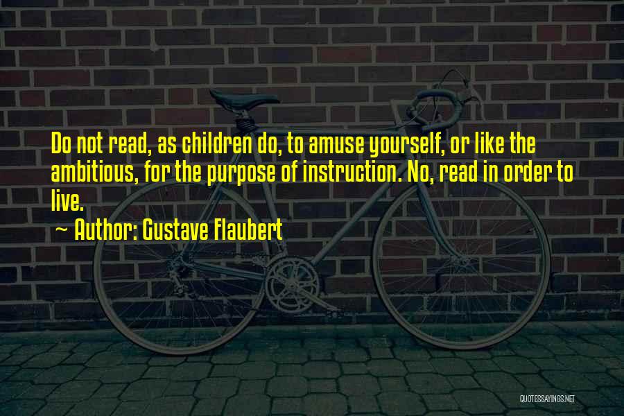 Life Instruction Quotes By Gustave Flaubert