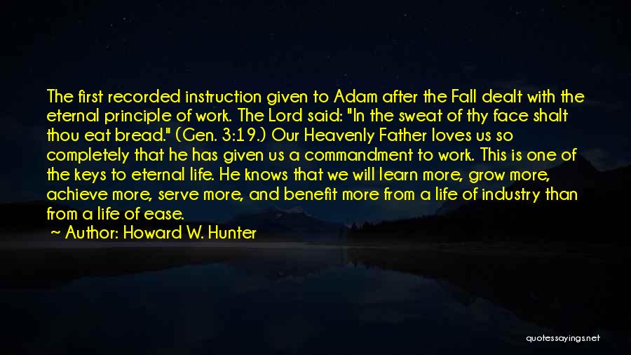 Life Instruction Quotes By Howard W. Hunter