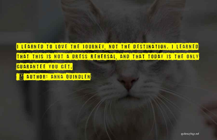 Life Is A Journey Not A Destination Quotes By Anna Quindlen