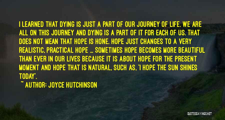Life Is About The Journey Quotes By Joyce Hutchinson