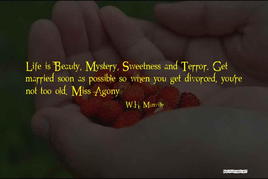 Life Is Agony Quotes By W.H. Manville Life Is Agony Quotes By W.H. Manville