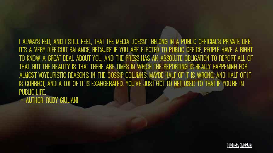 Life Is All About Balance Quotes By Rudy Giuliani
