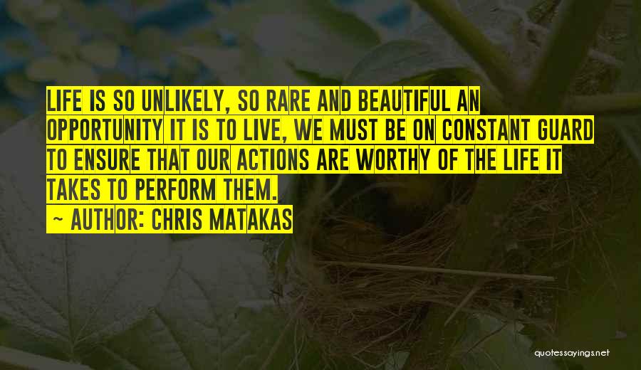 Life Is An Opportunity Quotes By Chris Matakas