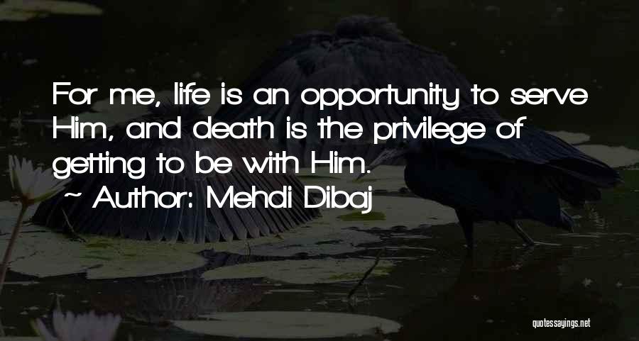 Life Is An Opportunity Quotes By Mehdi Dibaj