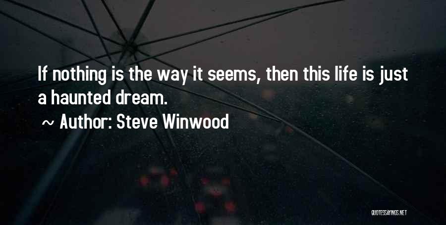 Life Is Just A Dream Quotes By Steve Winwood