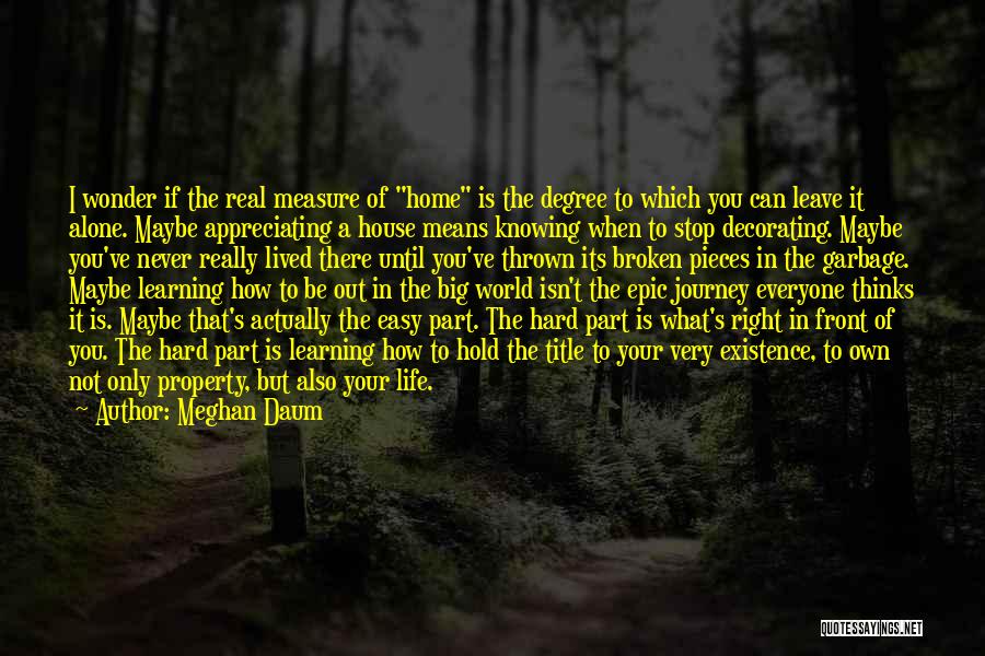 Life Is Just A Journey Quotes By Meghan Daum