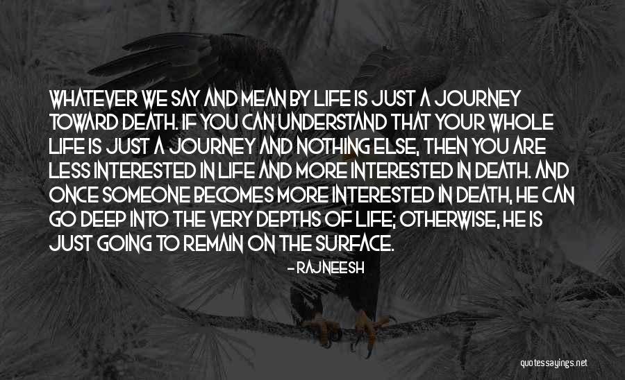 Life Is Just A Journey Quotes By Rajneesh