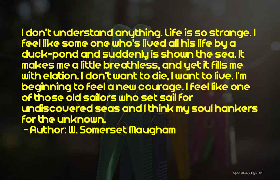 Life Is Like A Sea Quotes By W. Somerset Maugham