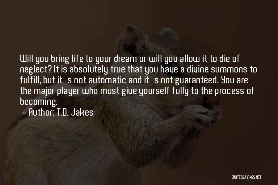 Life Is Not A Dream Quotes By T.D. Jakes