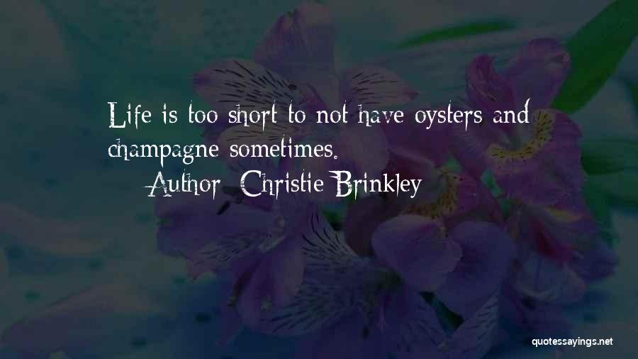 Life Is Not Too Short Quotes By Christie Brinkley