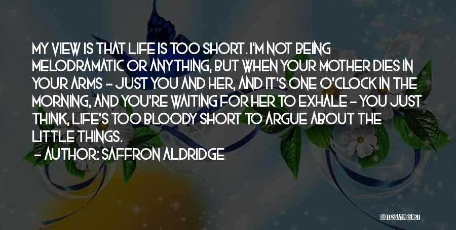 Life Is Not Too Short Quotes By Saffron Aldridge
