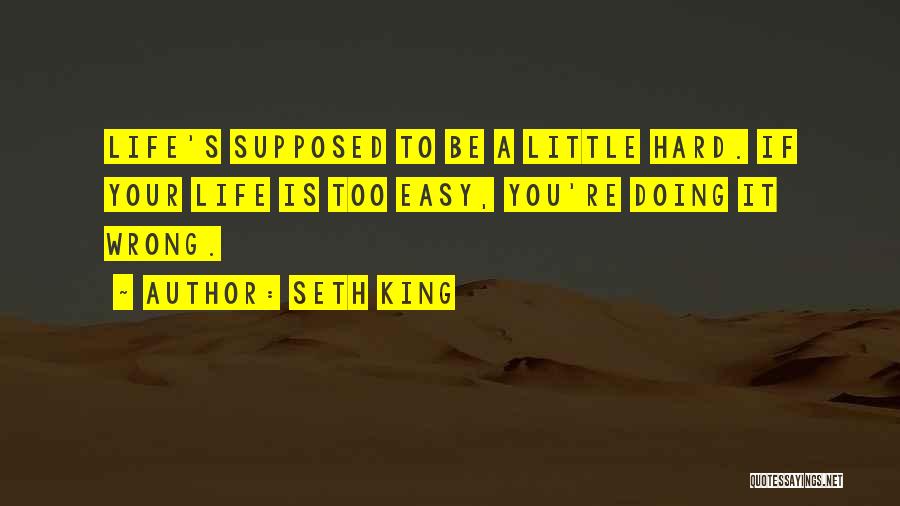 Life Is Too Hard Quotes By Seth King