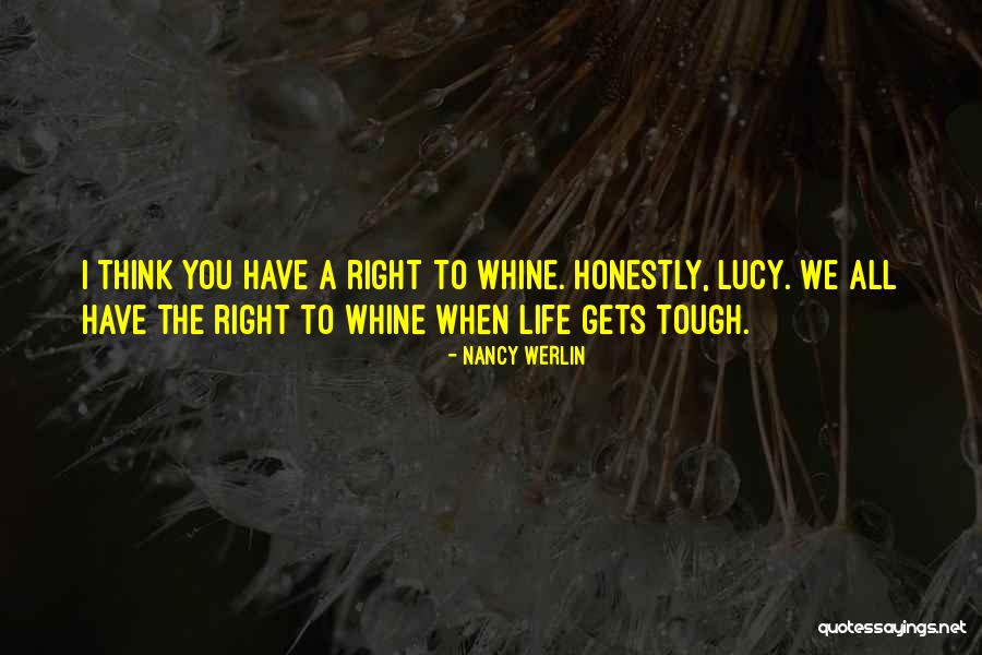 Life Is Tough Right Now Quotes By Nancy Werlin