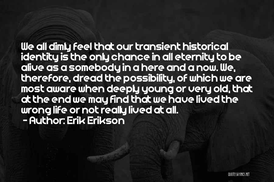 Life Is Transient Quotes By Erik Erikson