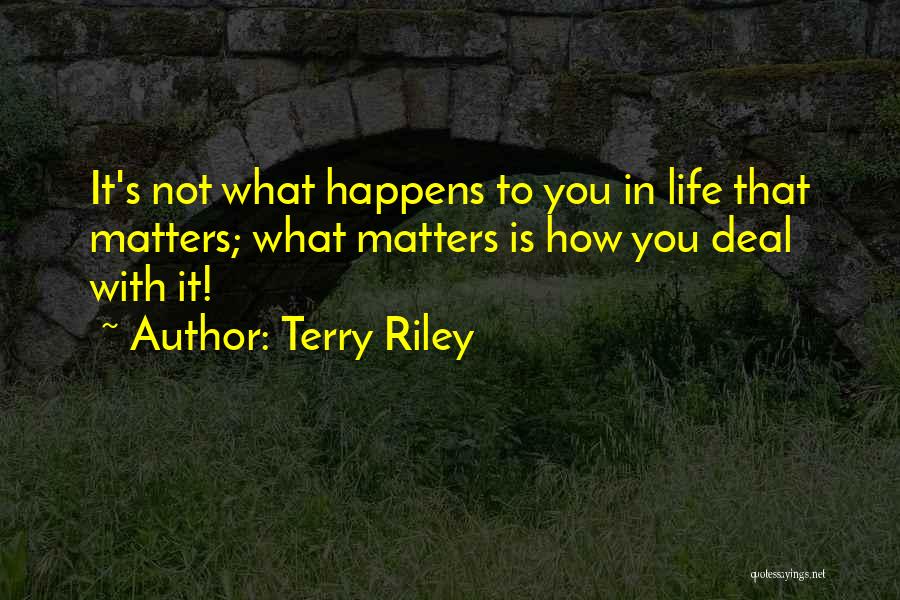 Life Is What Happens To You Quotes By Terry Riley