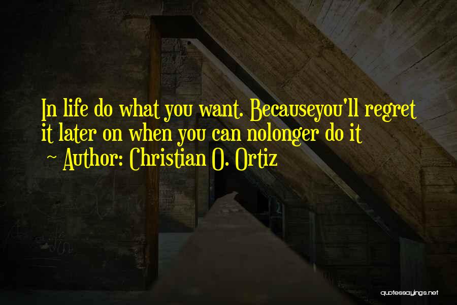 Life Lessons And Experience Quotes By Christian O. Ortiz