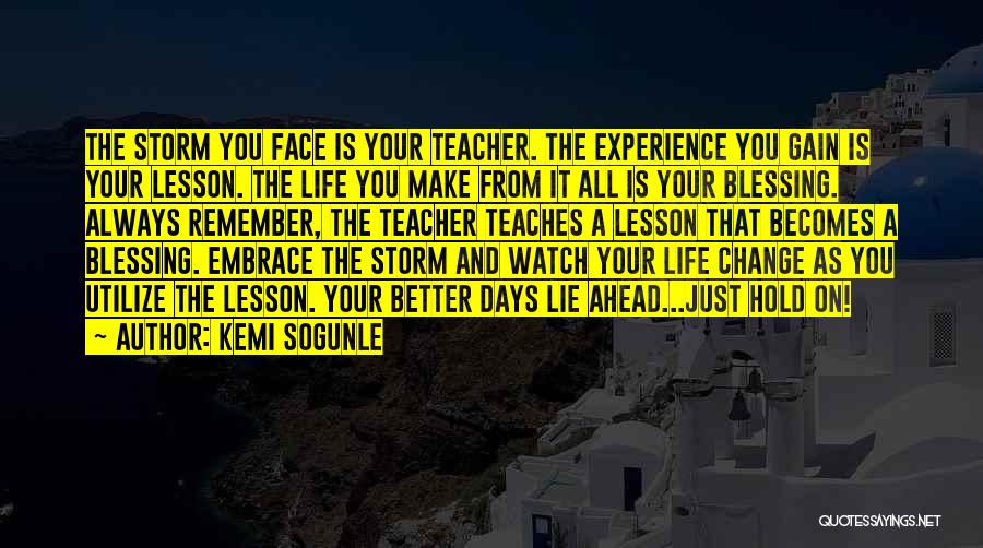 Life Lessons And Experience Quotes By Kemi Sogunle