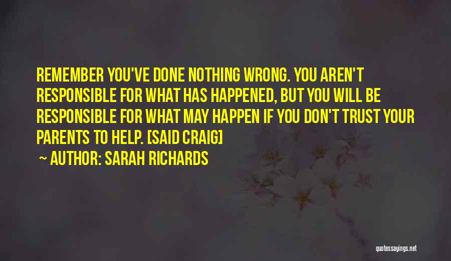 Life Lessons Trust Quotes By Sarah Richards