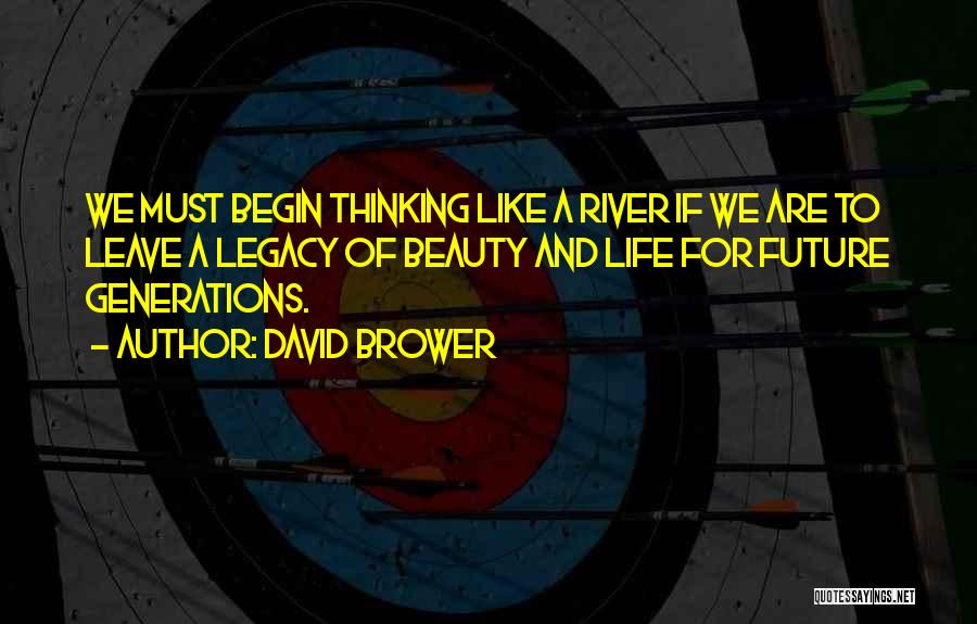 Life Like A River Quotes By David Brower