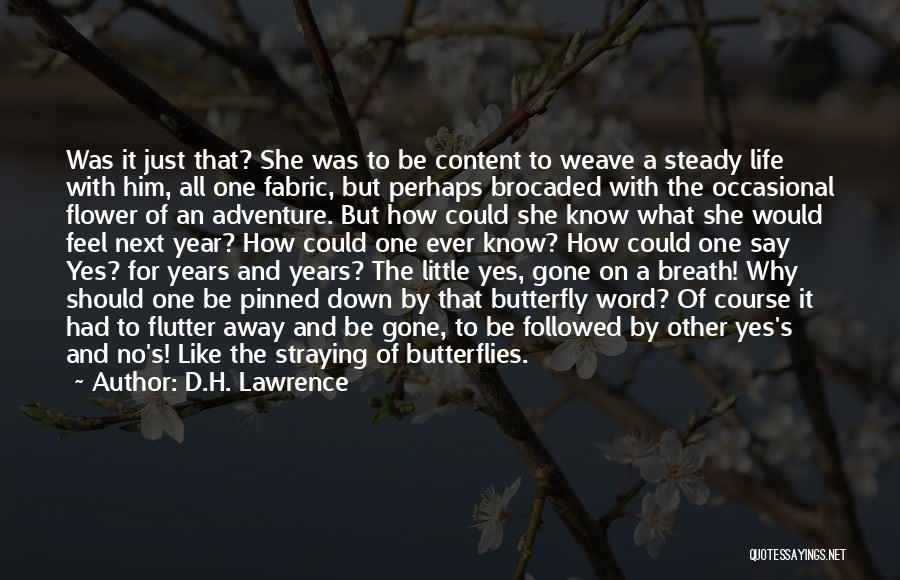 Life Like Butterfly Quotes By D.H. Lawrence