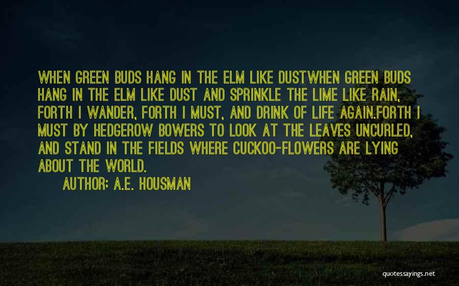 Life Like Flowers Quotes By A.E. Housman