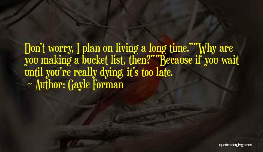 Life List Quotes By Gayle Forman
