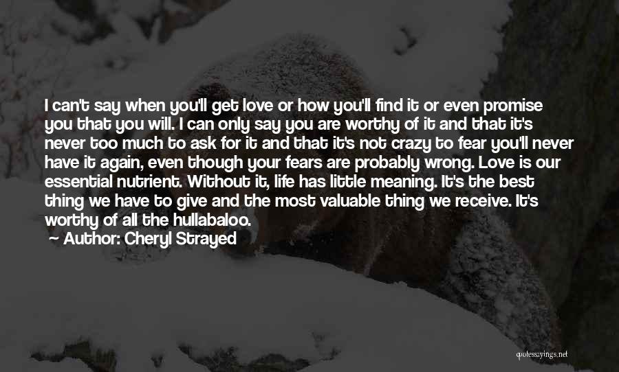 Life Love Meaning Quotes By Cheryl Strayed