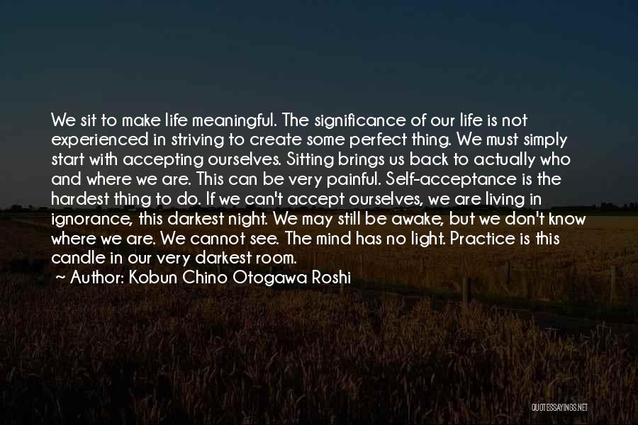Life May Not Be Perfect Quotes By Kobun Chino Otogawa Roshi