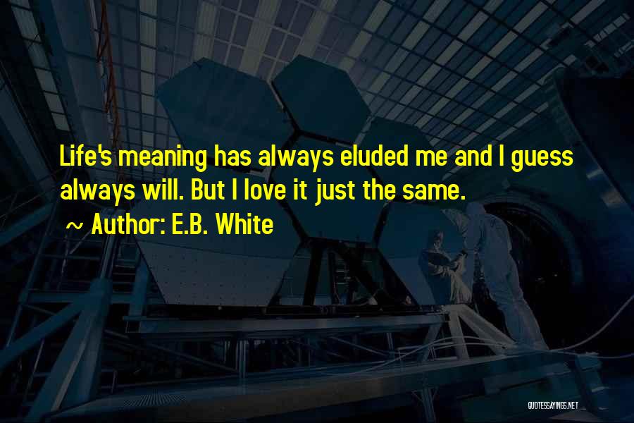 Life Meaning Love Quotes By E.B. White