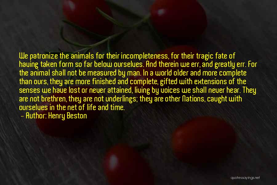 Life Measured Quotes By Henry Beston
