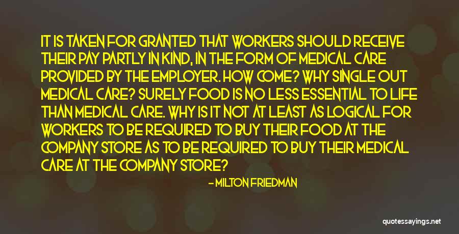 Life Medical Quotes By Milton Friedman