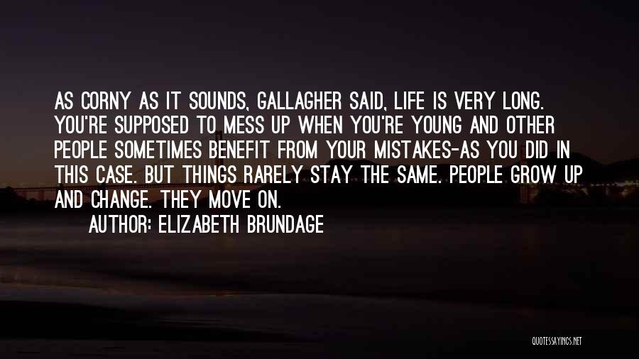 Life Mess Quotes By Elizabeth Brundage